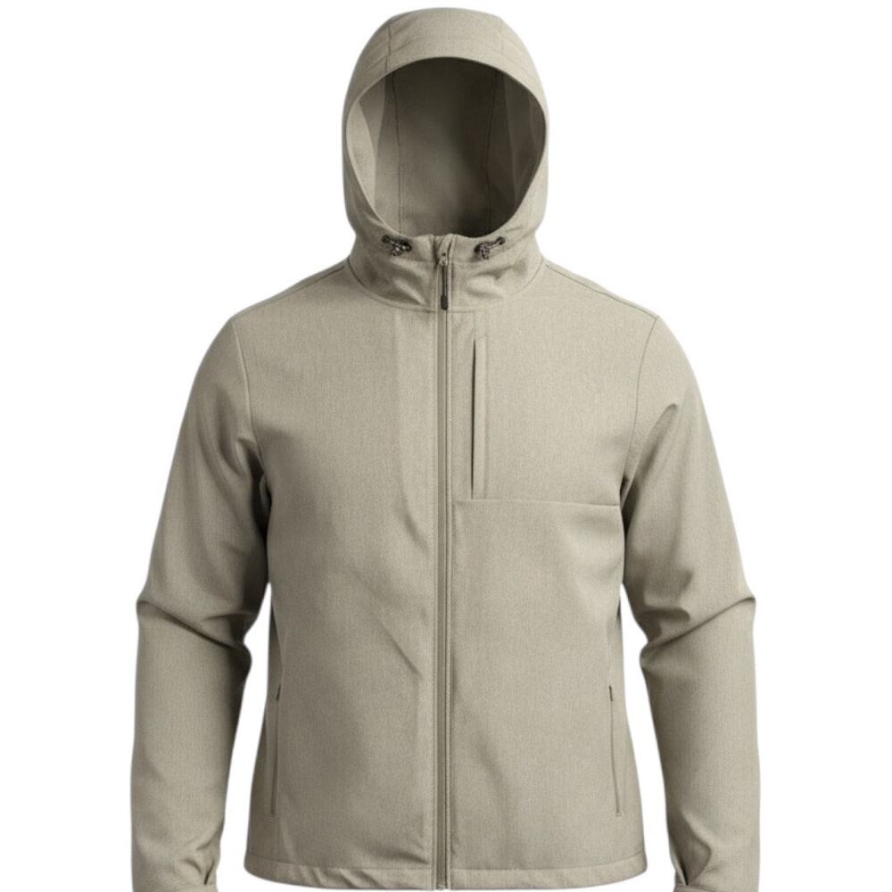 Swiss Tech Men's Hooded Jacket Lightweight Full Zip Outdoor Travel Size Large